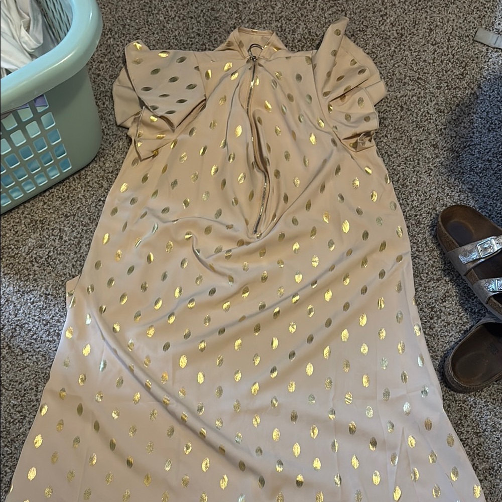 Gold Polka Dot Dress